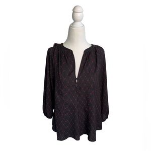 Joie Geo Print 3/4 Sleeve Blouse sz XS